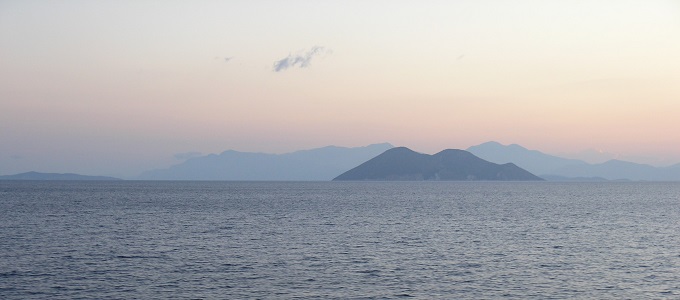  Looking northeast from Ithaki at dawn